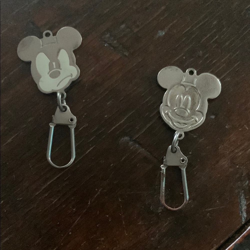Two Vintage Disney Mickey Keychains